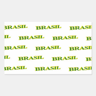 Brasil 3D Rechteckiger Aufkleber
