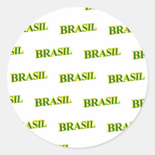 Brasil 3D Runder Aufkleber