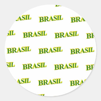 Brasil 3D Runder Aufkleber