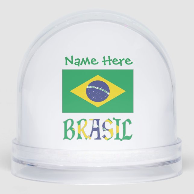 Brasil Bandiera Brésil Vert Personnalisé (Avant)