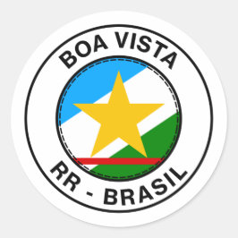 Brasil Boa Vista Roraima Bandeira Stamp Runder Aufkleber
