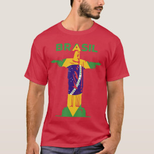 BRASIL Christus-Erlöser-Statue Brasilianische FLAG T-Shirt