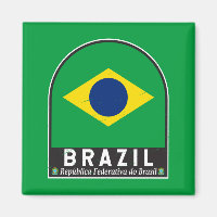 Brasil-Flag-Emblem gestört Vintag
