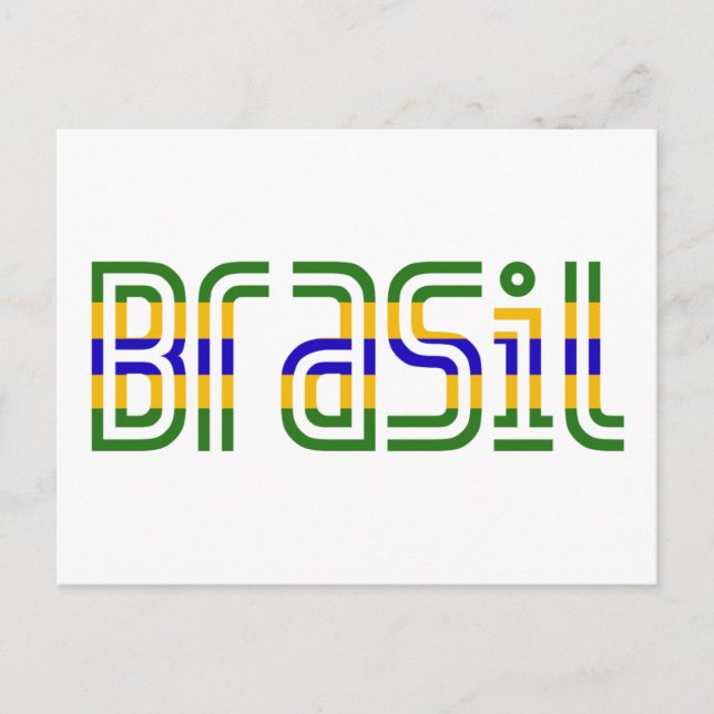 Brasil Flag Farben! Postkarte (Vorderseite)