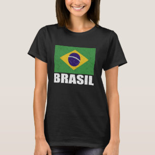 Brasil Flag Grunge Vintag Souvenir Brasilien T-Shirt