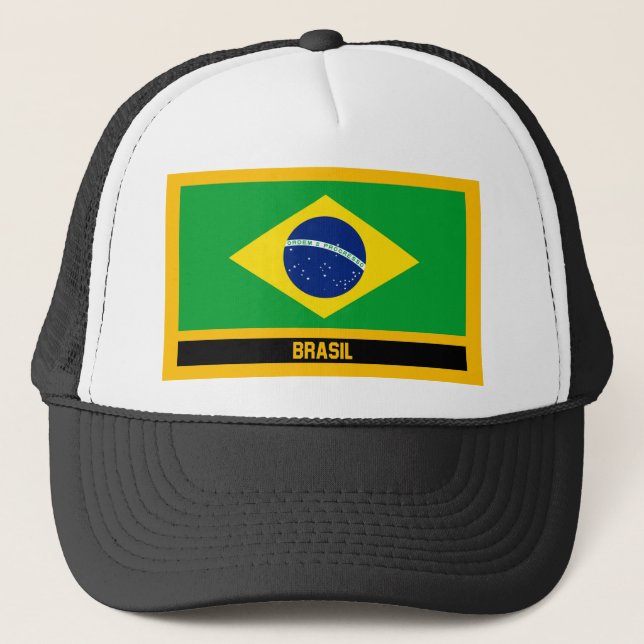 Brasil Flag Truckerkappe (Vorderseite)