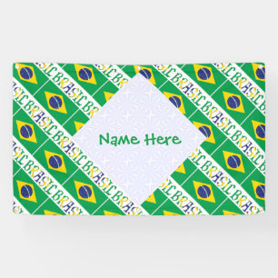 Brasil Flagge Brasil Individueller Name Banner