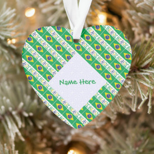 Brasil Flagge Brasil Individueller Name Ornament