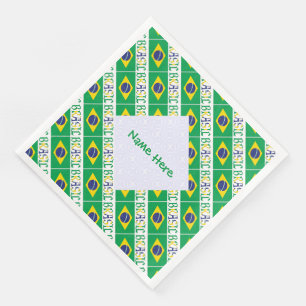Brasil Flagge Brasil Individueller Name Serviette