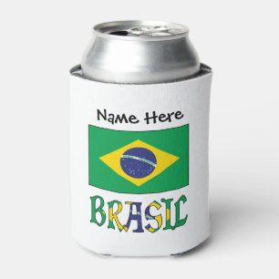 Brasil Flagge Brasil Personalisierter Name Dosenkühler
