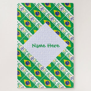 Brasil Flagge Brazil Tiled Personalisiert