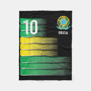 Brasil-Flagge Nummer 10 Brasilien Fußball Männer F Fleecedecke