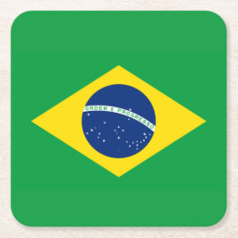 Brasil-Flagge Weltmeisterschaft 2026 Fußball Brasi Rechteckiger Pappuntersetzer