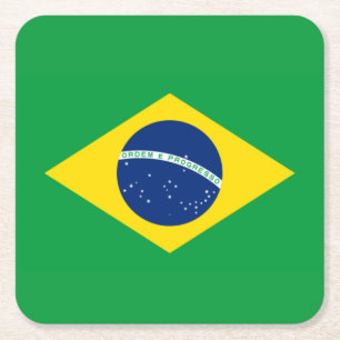 Brasil-Flagge Weltmeisterschaft 2026 Fußball Brasi Rechteckiger Pappuntersetzer