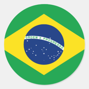 Brasil-Flaggen-Aufkleber – Brasilianischer Stolz Runder Aufkleber
