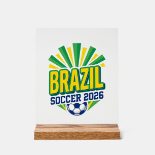 Brasil Fußball 2026 Fußball Fett Land Typografie Acrylschild
