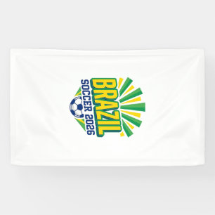 Brasil Fußball 2026 Fußball Fett Land Typografie  Banner