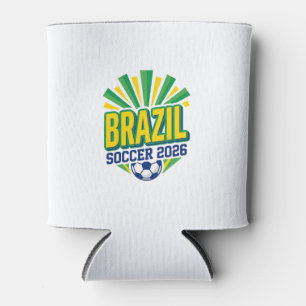 Brasil Fußball 2026 Fußball Fett Land Typografie Dosenkühler
