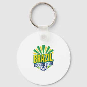 Brasil Fußball 2026 Fußball Fett Land Typografie  Schlüsselanhänger