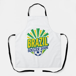 Brasil Fußball 2026 Fußball Fett Land Typografie  Schürze