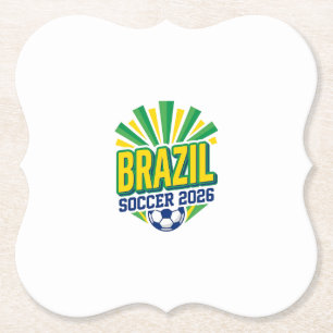 Brasil Fußball 2026 Fußball Fett Land Typografie Untersetzer