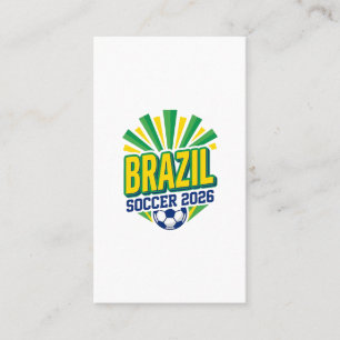 Brasil Fußball 2026 Fußball Fett Land Typografie  Visitenkarte