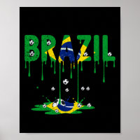 Brasil-Fußball-tropfende Flagge