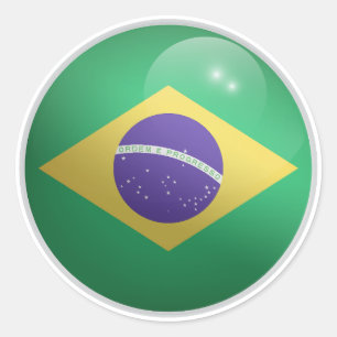 Brasil-Glossy-Rundschreiben Runder Aufkleber
