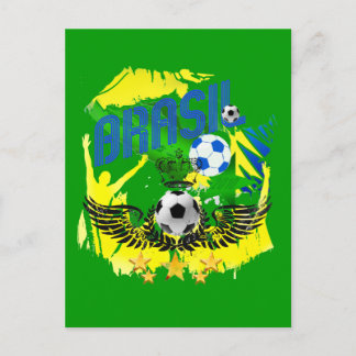 Brasil Grunge 2010 Fußball liebt Futbol-Geschenke Postkarte