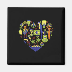 Brasil Heartbeat Kulturdispla Magnet