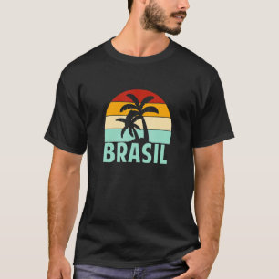 Brasil Jersey für die Liebe Brasilien Flag Palm Tr T-Shirt