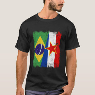 Brasil Jugoslawien Halbflagge Brasilianisch Jugosl T-Shirt