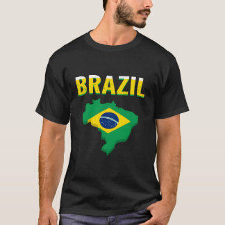 Brasil Länderumriss für Brasilianer und Brasilien T-Shirt