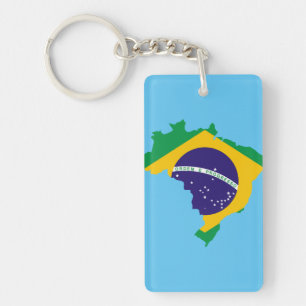 Brasil-Landesflagge Schlüsselanhänger