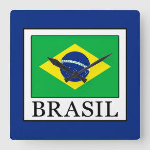 Brasil Quadratische Wanduhr