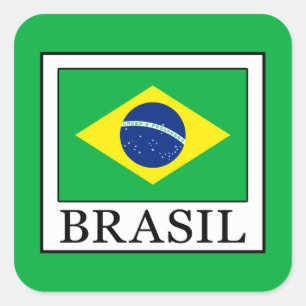 Brasil Quadratischer Aufkleber