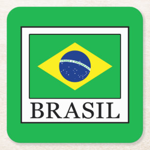 Brasil Rechteckiger Pappuntersetzer