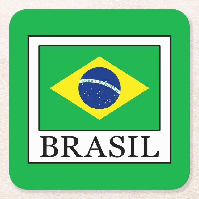 Brasil Rechteckiger Pappuntersetzer (Vorderseite)