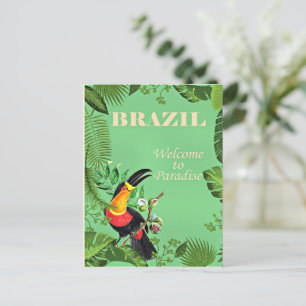 Brasil Reiseplakat, Tukan, Postkarte