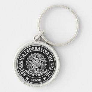 Brasil Round Emblem Schlüsselanhänger