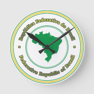 Brasil Runde Wanduhr