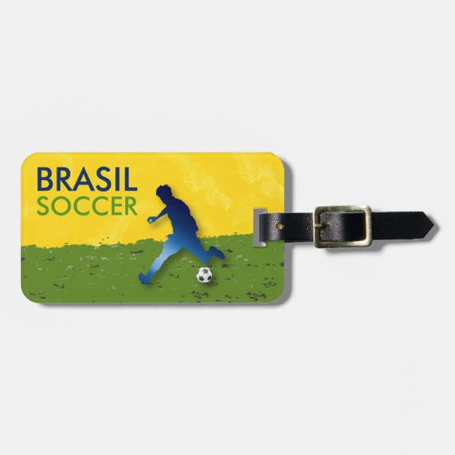 Brasil Soccer Gepäckanhänger (Vorderseite horizontal)