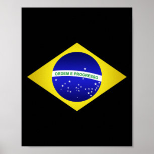 Brasil Trikot brasilianischer Fußball Brasilien Fa Poster