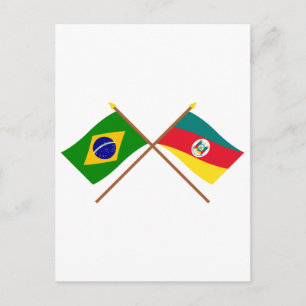 Brasil und Rio Grande do Sul Postkarte