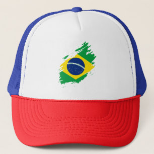 Brasil Zerrissene Flagge Nationaler Stolz Sportfan Truckerkappe