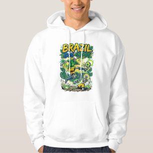 Brasil Ziel Energie Skelett Stürmer Nationen Creat Hoodie