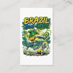 Brasil Ziel Energie Skelett Stürmer Nationen Creat Visitenkarte