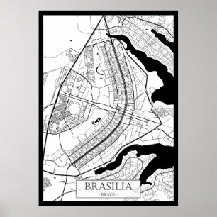 Brasília Brasilien Karte Poster