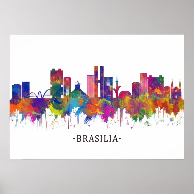 Brasilia Brazil Skyline Poster (Vorne)