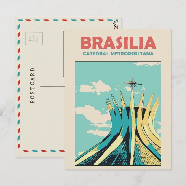 Brasilia Catedral Metropolitana, Brasilien Postkar Postkarte (Vorne/Hinten)